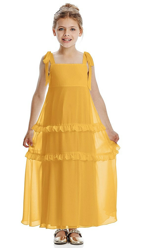 Front View - NYC Yellow Flower Girl Dress FL4071