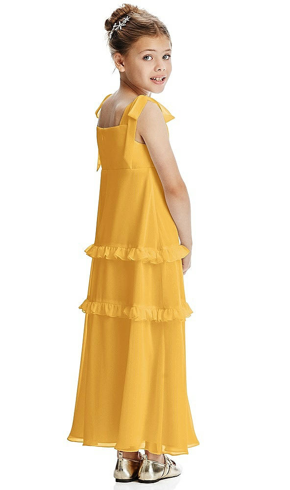 Back View - NYC Yellow Flower Girl Dress FL4071