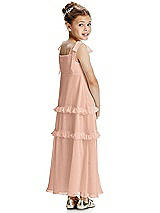 Rear View Thumbnail - Pale Peach Flower Girl Dress FL4071