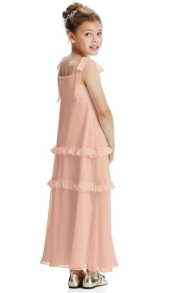 Back View - Pale Peach Flower Girl Dress FL4071
