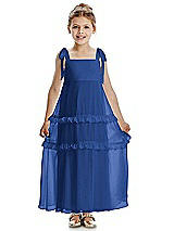 Front View Thumbnail - Classic Blue Flower Girl Dress FL4071