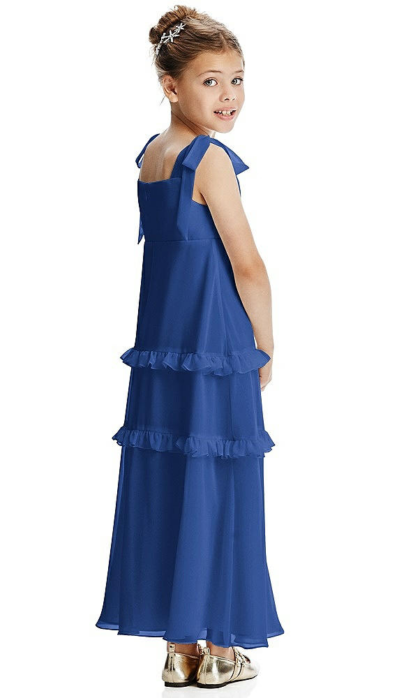 Back View - Classic Blue Flower Girl Dress FL4071