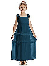 Front View Thumbnail - Atlantic Blue Flower Girl Dress FL4071