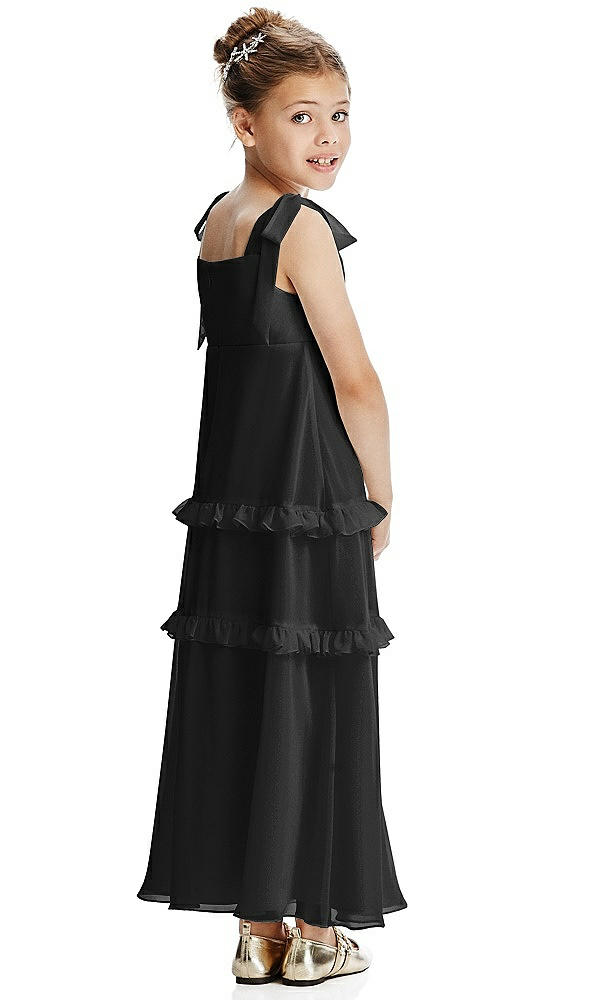 Back View - Black Flower Girl Dress FL4071