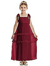 Front View Thumbnail - Burgundy Flower Girl Dress FL4071