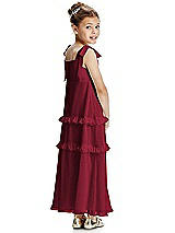 Rear View Thumbnail - Burgundy Flower Girl Dress FL4071