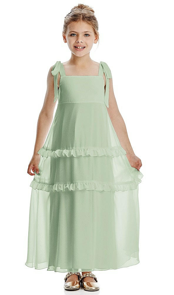 Front View - Celadon Flower Girl Dress FL4071