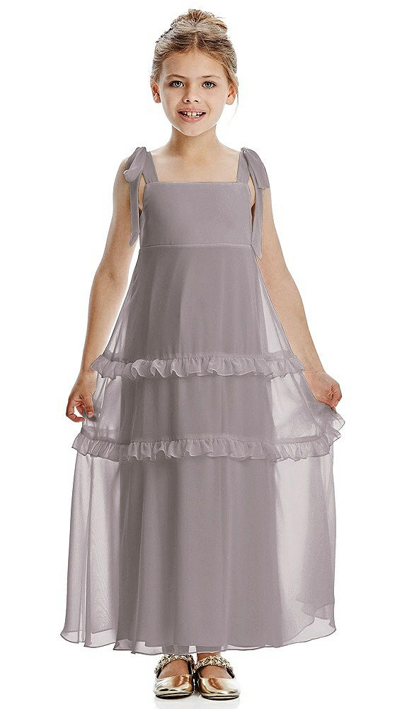 Front View - Cashmere Gray Flower Girl Dress FL4071