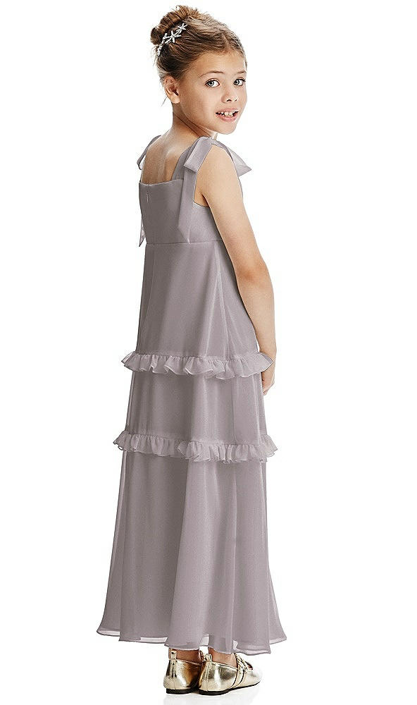 Back View - Cashmere Gray Flower Girl Dress FL4071