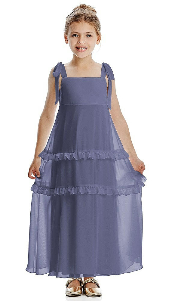 Front View - French Blue Flower Girl Dress FL4071
