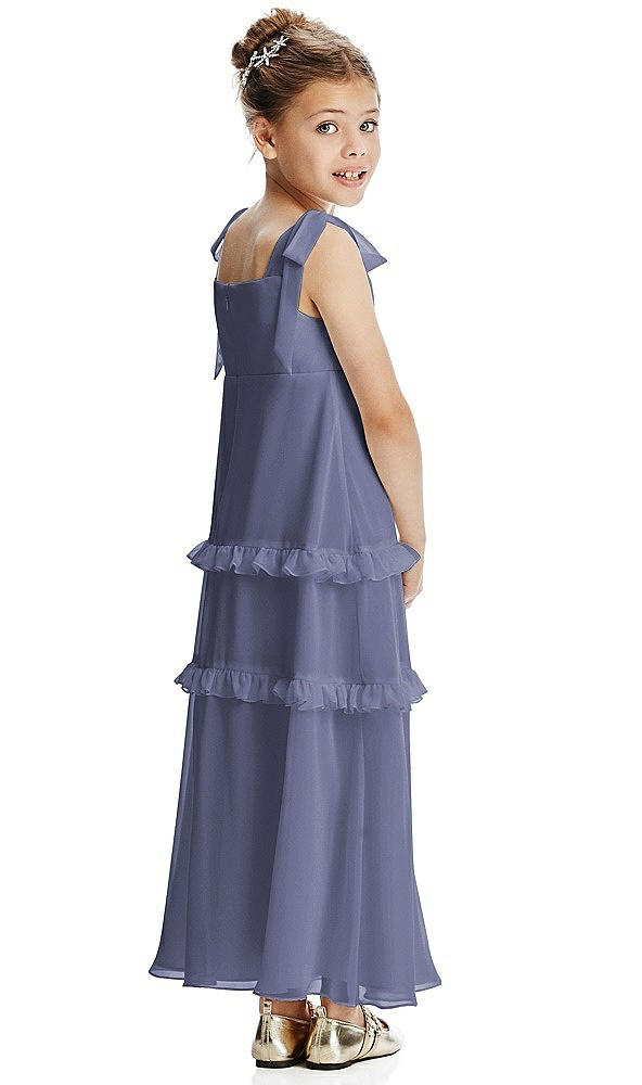 Back View - French Blue Flower Girl Dress FL4071