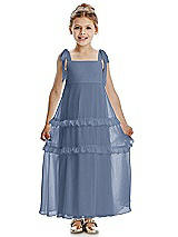 Front View Thumbnail - Larkspur Blue Flower Girl Dress FL4071
