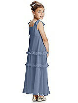 Rear View Thumbnail - Larkspur Blue Flower Girl Dress FL4071