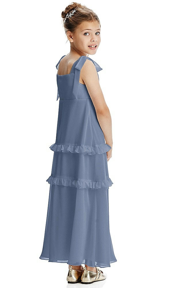 Back View - Larkspur Blue Flower Girl Dress FL4071