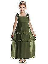 Front View Thumbnail - Olive Green Flower Girl Dress FL4071