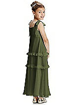 Rear View Thumbnail - Olive Green Flower Girl Dress FL4071