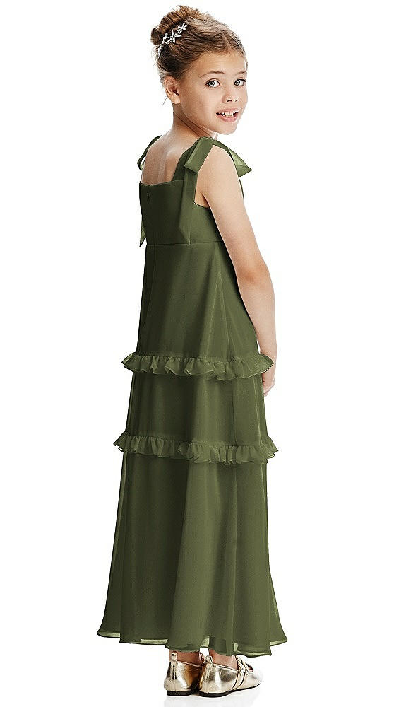Back View - Olive Green Flower Girl Dress FL4071