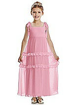 Front View Thumbnail - Peony Pink Flower Girl Dress FL4071