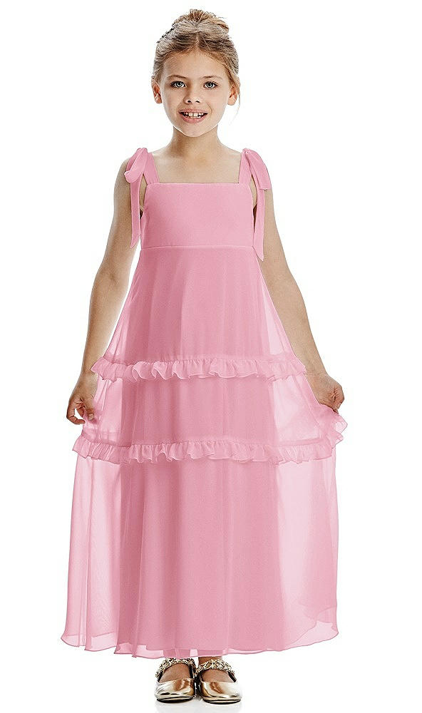 Front View - Peony Pink Flower Girl Dress FL4071