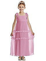 Front View Thumbnail - Powder Pink Flower Girl Dress FL4071