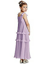 Rear View Thumbnail - Pale Purple Flower Girl Dress FL4071