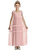 Front View Thumbnail - Rose - PANTONE Rose Quartz Flower Girl Dress FL4071