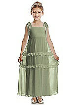 Front View Thumbnail - Sage Flower Girl Dress FL4071
