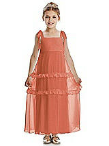 Front View Thumbnail - Terracotta Copper Flower Girl Dress FL4071