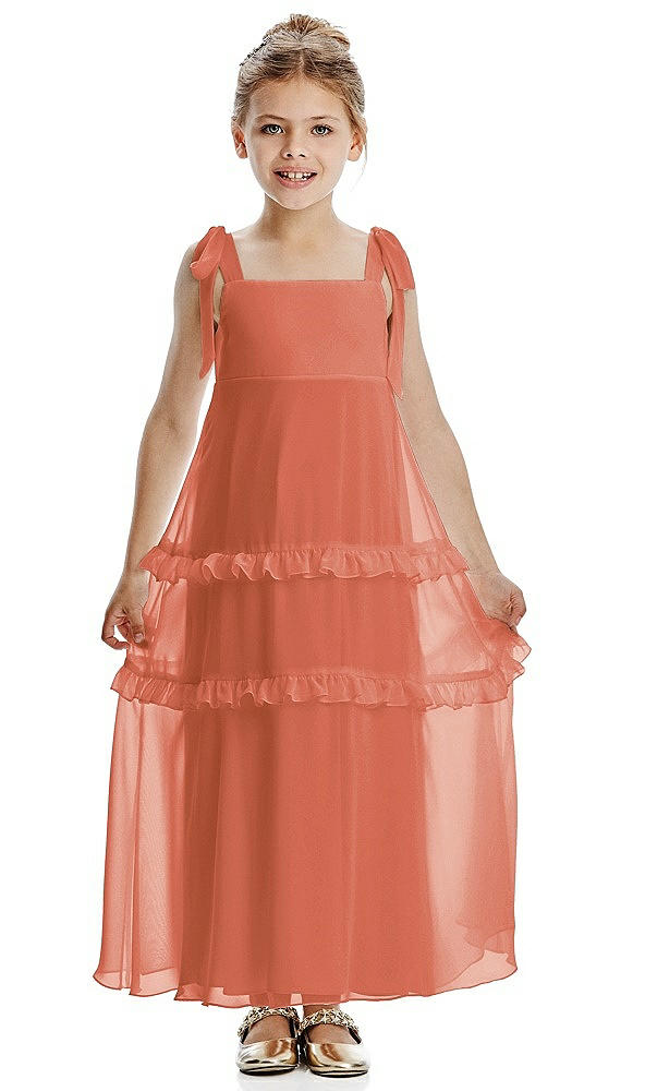 Front View - Terracotta Copper Flower Girl Dress FL4071