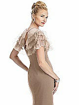 Rear View Thumbnail - Topaz Tiered Ruffle Tulle Capelet
