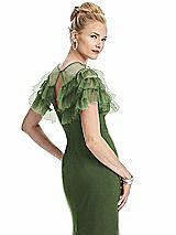 Rear View Thumbnail - Clover Tiered Ruffle Tulle Capelet