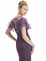 Rear View Thumbnail - Smashing Tiered Ruffle Tulle Capelet