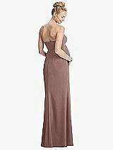 Rear View Thumbnail - Sienna Strapless Crepe Maternity Dress with Trumpet Skirt