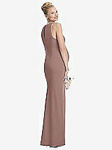 Rear View Thumbnail - Sienna Sleeveless Halter Maternity Dress with Front Slit