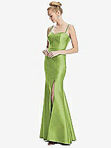 Front View Thumbnail - Mojito Bustier Bodice Satin Trumpet Gown