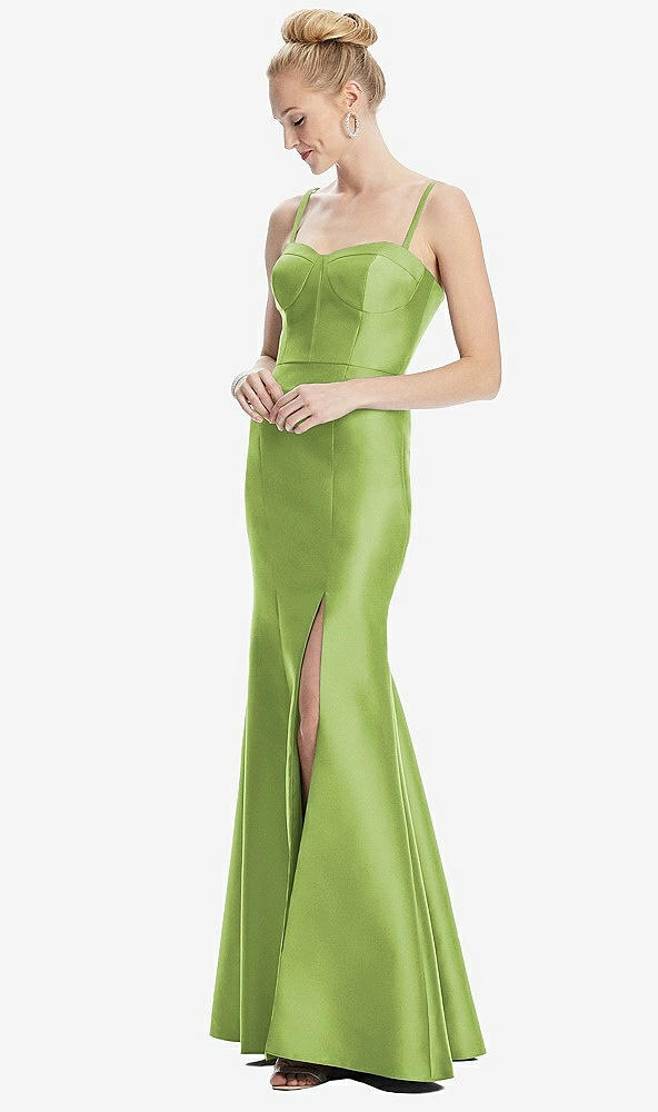Front View - Mojito Bustier Bodice Satin Trumpet Gown