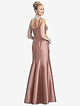 Rear View Thumbnail - Neu Nude Bustier Bodice Satin Trumpet Gown