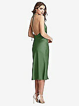 Rear View Thumbnail - Vineyard Green Cowl-Neck Convertible Midi Slip Dress - Piper