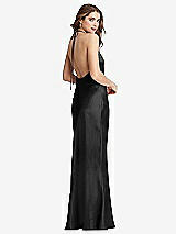 Front View Thumbnail - Black Cowl-Neck Convertible Maxi Slip Dress - Reese