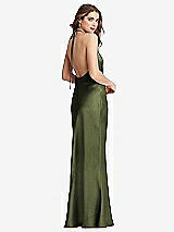 Front View Thumbnail - Olive Green Cowl-Neck Convertible Maxi Slip Dress - Reese