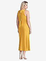 Alt View 3 Thumbnail - NYC Yellow Tie Neck Cutout Midi Tank Dress - Lou