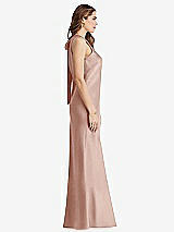 Side View Thumbnail - Toasted Sugar Tie Neck Low Back Maxi Tank Dress - Marin