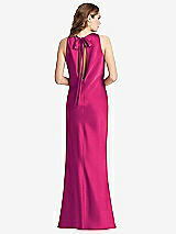 Front View Thumbnail - Think Pink Tie Neck Low Back Maxi Tank Dress - Marin