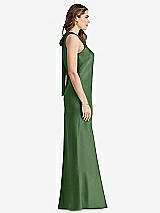 Side View Thumbnail - Vineyard Green Tie Neck Low Back Maxi Tank Dress - Marin