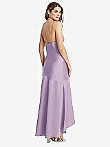 Rear View Thumbnail - Pale Purple Asymmetrical Drop Waist High-Low Slip Dress - Devon