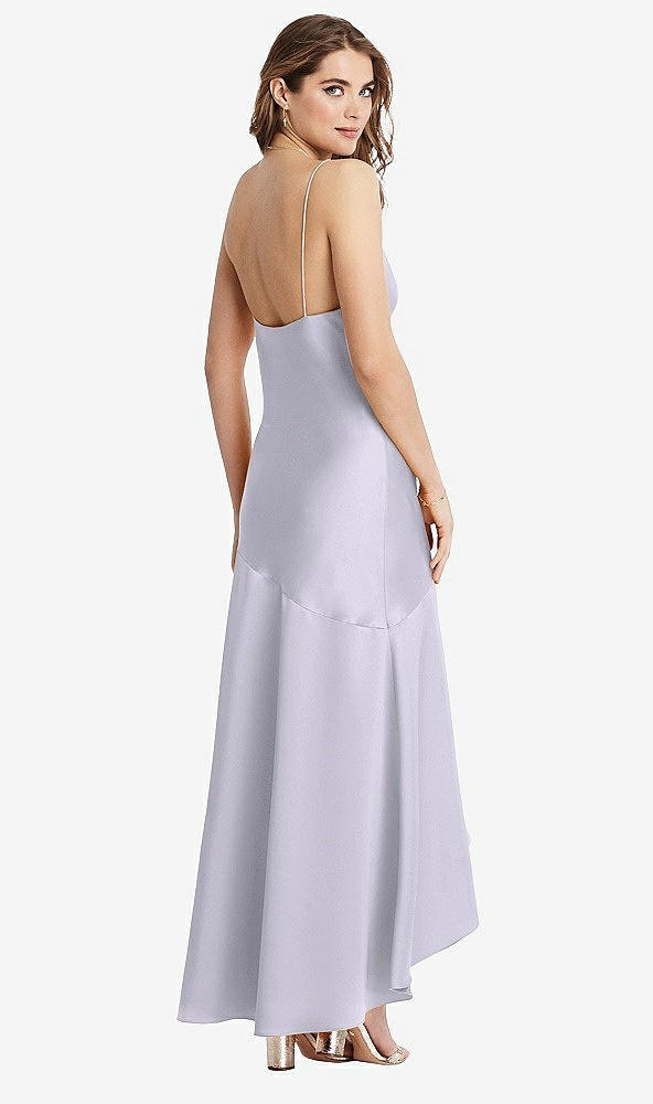 Back View - Silver Dove Asymmetrical Drop Waist High-Low Slip Dress - Devon