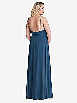 Alt View 2 Thumbnail - Dusk Blue Chiffon Maxi Wrap Dress with Sash - Cora