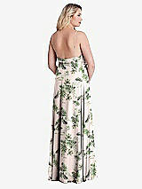 Alt View 2 Thumbnail - Palm Beach Print Chiffon Maxi Wrap Dress with Sash - Cora