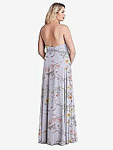 Alt View 2 Thumbnail - Butterfly Botanica Silver Dove Chiffon Maxi Wrap Dress with Sash - Cora