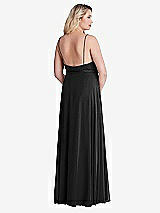 Alt View 2 Thumbnail - Black Chiffon Maxi Wrap Dress with Sash - Cora